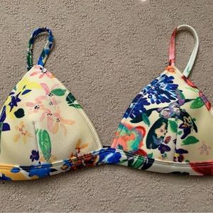 Triangl Summer Fling lemon floral bikini top Small